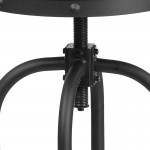 30'' Barstool with Swivel Lift Black LeatherSoft Seat