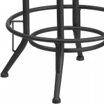 30'' Barstool with Swivel Lift Black LeatherSoft Seat