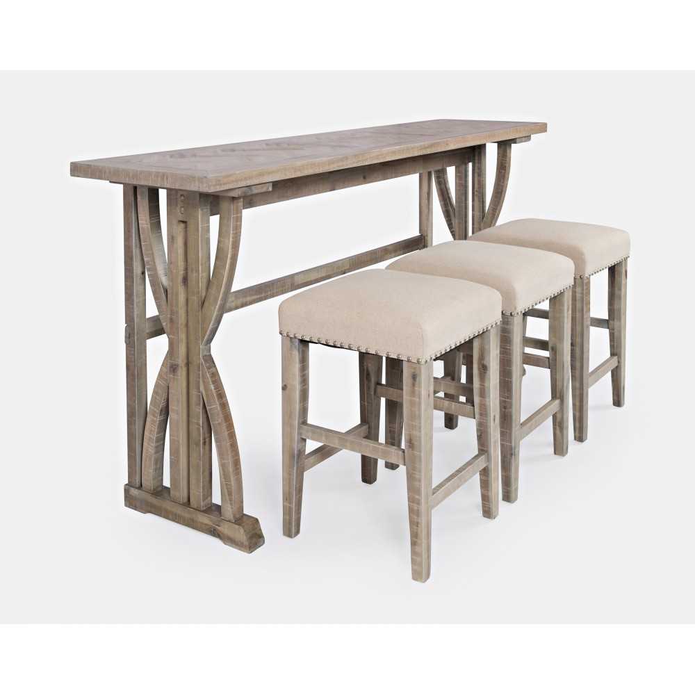 Fairview Counter Height Sofa Table Set with Three Stools Fairview Counter Height Sofa Table Set with Three Stools