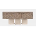 Fairview Counter Height Sofa Table Set with Three Stools