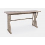 Fairview Counter Height Sofa Table Set with Three Stools