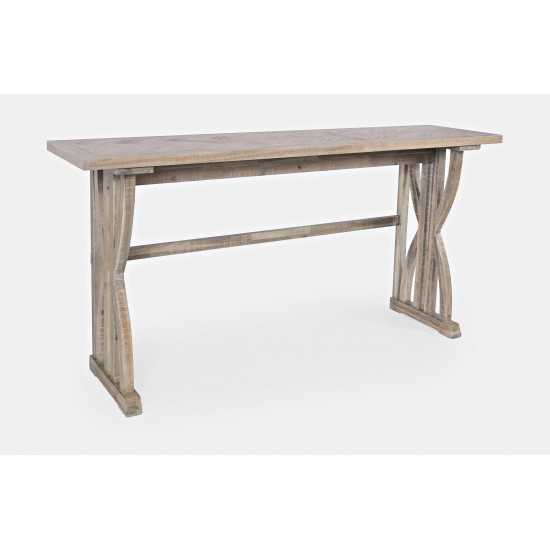 Fairview Counter Height Sofa Table Set with Three Stools