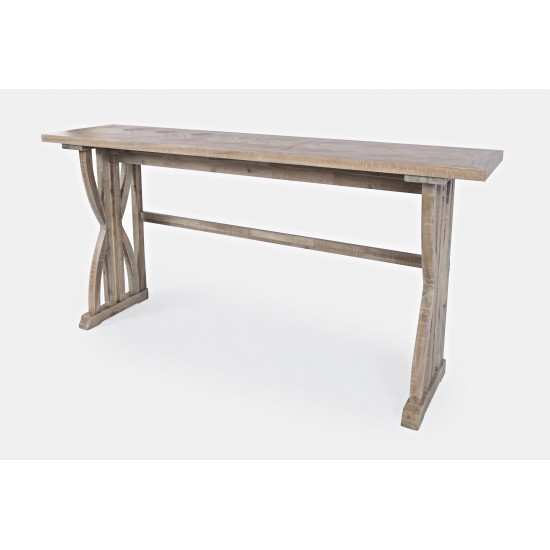 Fairview Counter Height Sofa Table Set with Three Stools