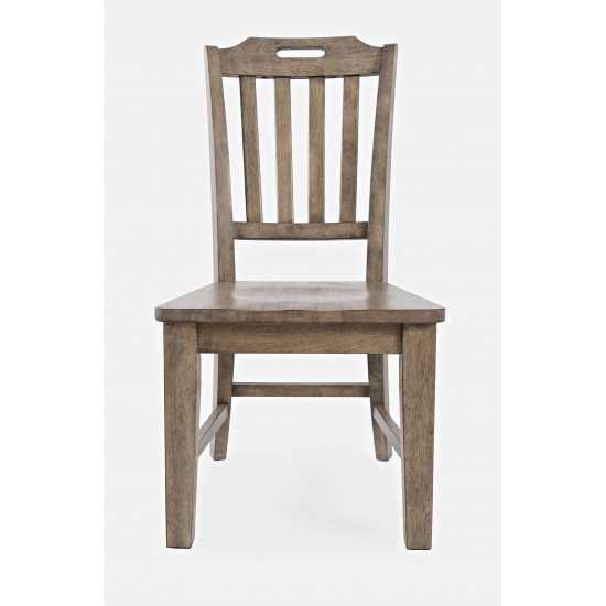 Prescott Park Solid Wood Slatback Handle Dining Chair (Set of 2)