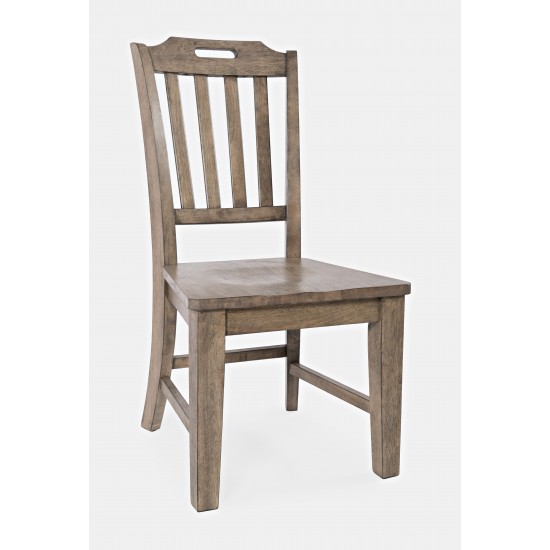 Prescott Park Solid Wood Slatback Handle Dining Chair (Set of 2)