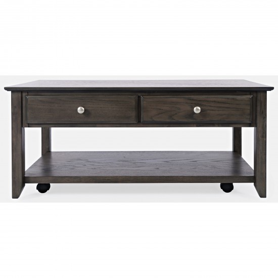 Modern Espresso Four Drawer Coffee Table