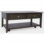 Modern Espresso Four Drawer Coffee Table