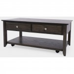 Modern Espresso Four Drawer Coffee Table