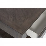 Modern Espresso Four Drawer Coffee Table