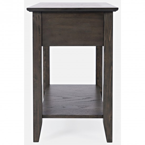 Modern Espresso Chairside Table