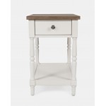 Grafton Farms USB Charging Chair Side Table