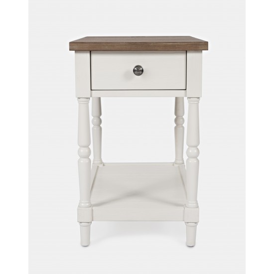 Grafton Farms USB Charging Chair Side Table