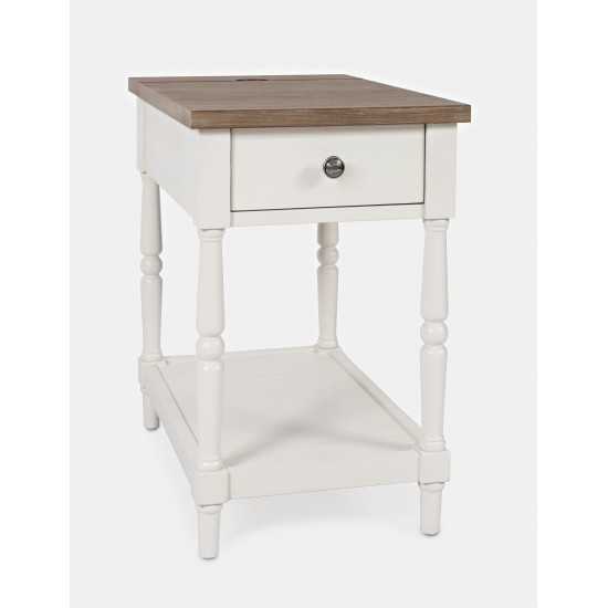 Grafton Farms USB Charging Chair Side Table