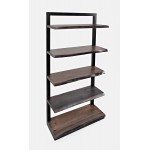 Nature's Edge Solid Acacia 5 Shelf Bookcase