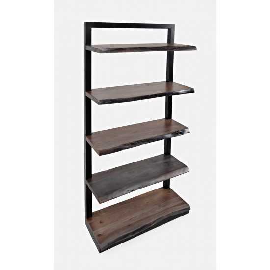 Nature's Edge Solid Acacia 5 Shelf Bookcase