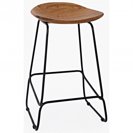 Nature's Edge Solid Acacia Counter Height Backless Stool (Set of 2)