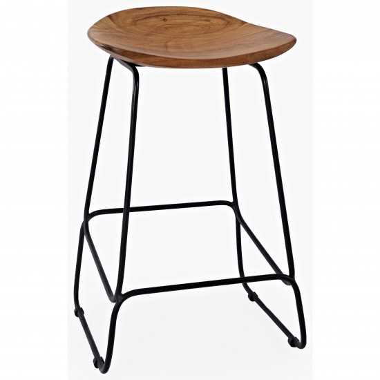 Nature's Edge Solid Acacia Counter Height Backless Stool (Set of 3)