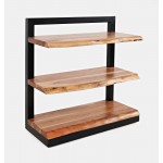 Nature's Edge Solid Acacia 3 Shelf Bookcase