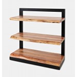 Nature's Edge Solid Acacia 3 Shelf Bookcase