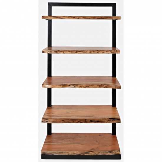 Nature's Edge Solid Acacia 5 Shelf Bookcase