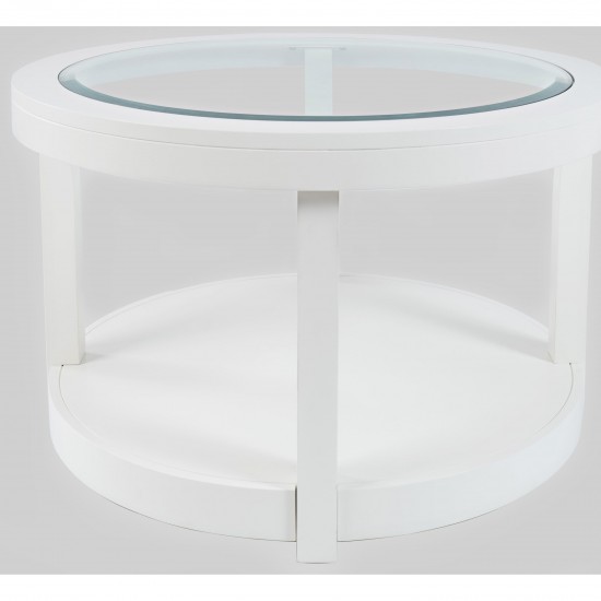 Urban Icon Round Glass Inlay Coffee Table