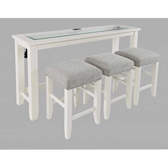 Urban Icon 4 Piece Counter Height Dining Table Set with USB Charging