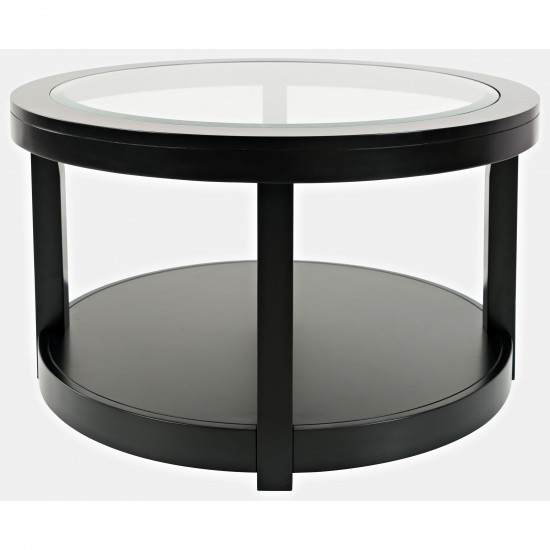 Urban Icon Round Glass Inlay Coffee Table