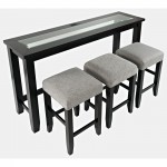 Urban Icon 4 Piece Counter Height Dining Table Set with USB Charging