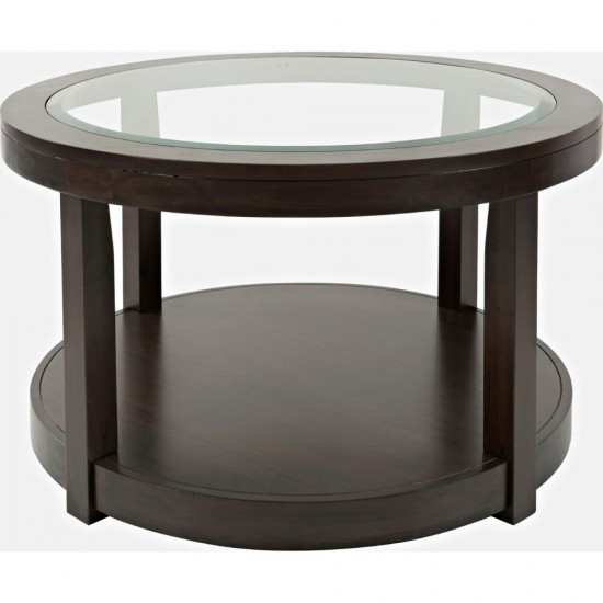 Urban Icon Round Glass Inlay Coffee Table