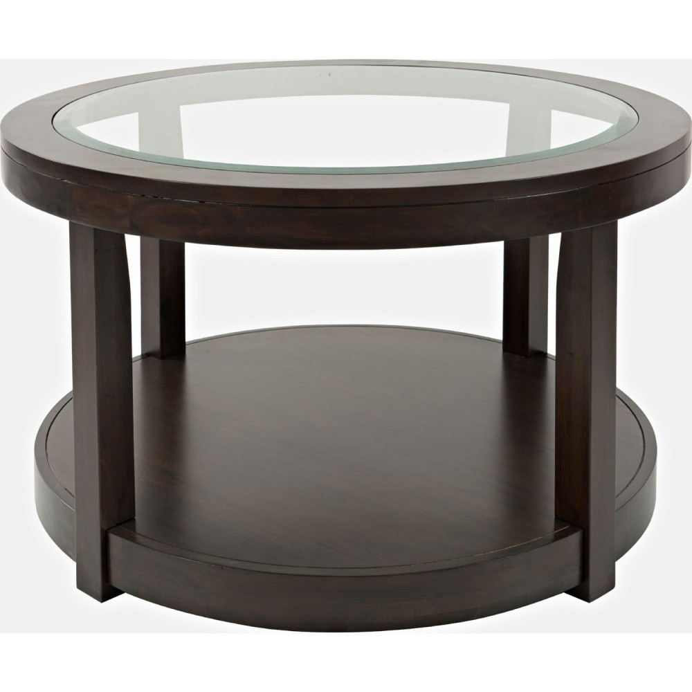 Urban Icon Round Glass Inlay Coffee Table