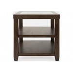 Urban Icon Glass Inlay End Table with Storage