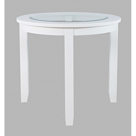 Urban Icon 42" Round Counter Height Glass Inlay Dining Table