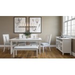 Urban Icon 66" Extension Glass Inlay Dining Table