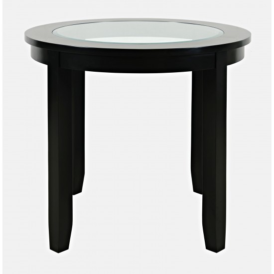 Urban Icon 42" Round Counter Height Glass Inlay Dining Table