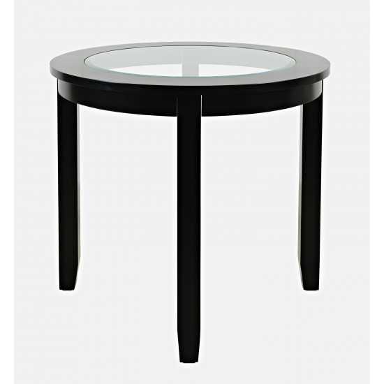 Urban Icon 42" Round Counter Height Glass Inlay Dining Table