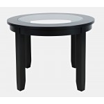 Urban Icon 42" Round Glass Inlay Dining Table