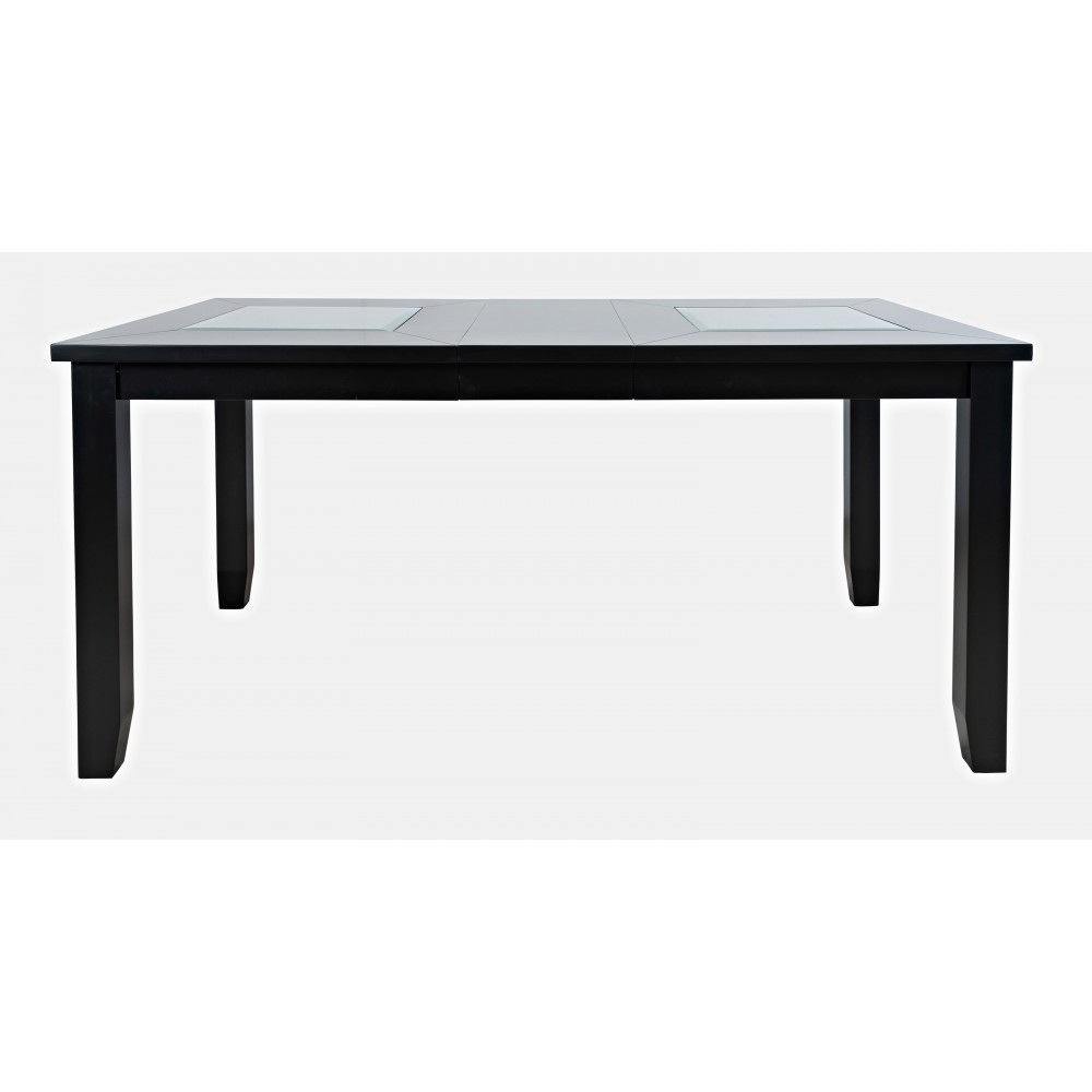 Urban Icon 66" Extension Glass Inlay Dining Table