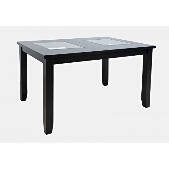 Urban Icon 66" Extension Glass Inlay Dining Table