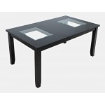 Urban Icon 66" Extension Glass Inlay Dining Table