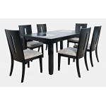 Urban Icon 66" Extension Glass Inlay Dining Table