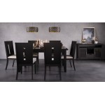 Urban Icon 66" Extension Glass Inlay Dining Table