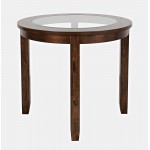 Urban Icon 42" Round Counter Height Glass Inlay Dining Table