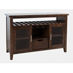 Urban Icon 48" Buffet Server with Wine Rack and Stemware Rack