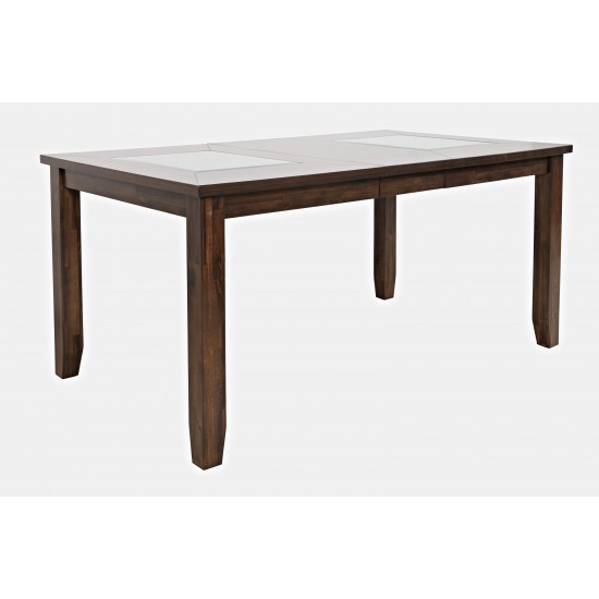 Urban Icon 66" Extension Glass Inlay Dining Table