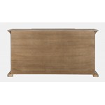 Carrington Contemporary Wire Brushed 70" Breakfront Accent Cabinet