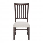 Willow Creek Solid Pine Upholstered Slatback Chair (Set of 2)