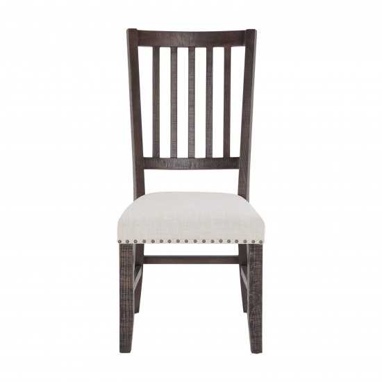 Willow Creek Solid Pine Upholstered Slatback Chair (Set of 2)