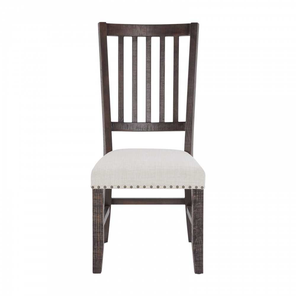 Willow Creek Solid Pine Upholstered Slatback Chair (Set of 2)