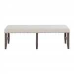 Willow Creek Solid Pine Upholstered Dining Bench