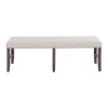 Willow Creek Solid Pine Upholstered Dining Bench